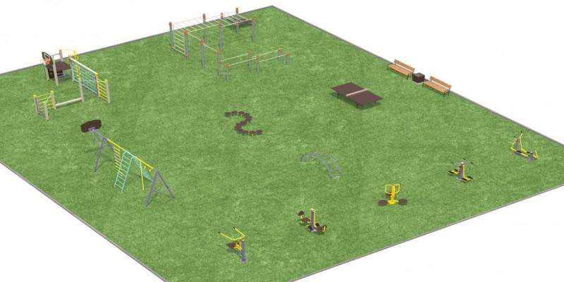Дизайн проект спортплощадки разновозрастной  в Сыктывкаре