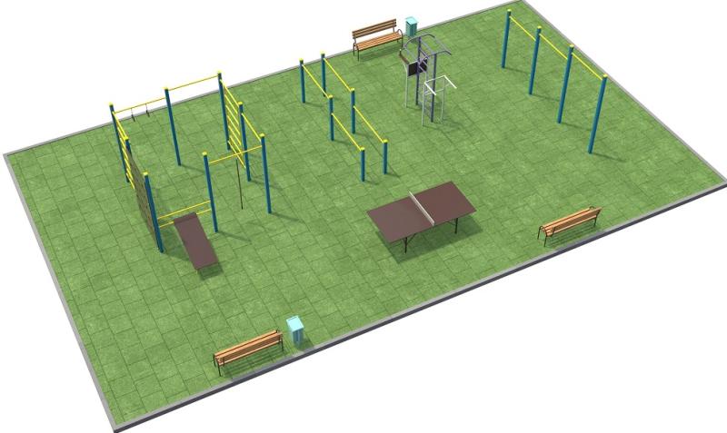 Проект спортплощадки 170 метров в Сыктывкаре в Сыктывкаре