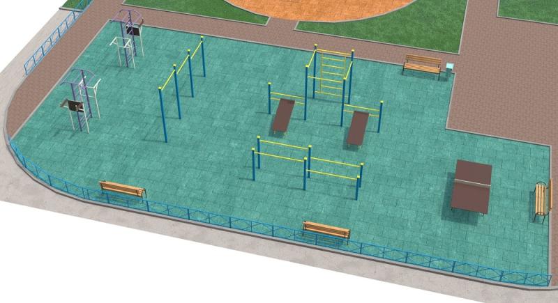 Проект спортивной площадки с столом теннисным в Сыктывкаре