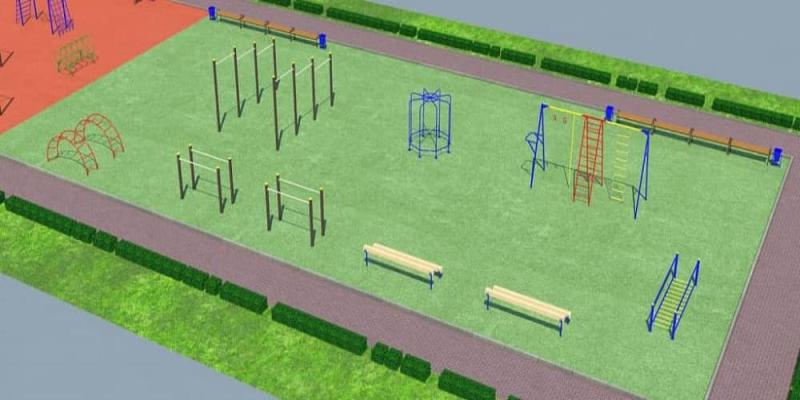 Проект детско-спортивной площадки для школы - детсада в Сыктывкаре