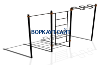 Спортивный комплекс воркаут ВС-129 в Сыктывкаре Спортивный комплекс воркаут ВС-129 в Сыктывкаре