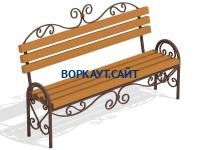 Лавочка кованная МАФ 1606 в Сыктывкаре Лавочка кованная МАФ 1606 в Сыктывкаре