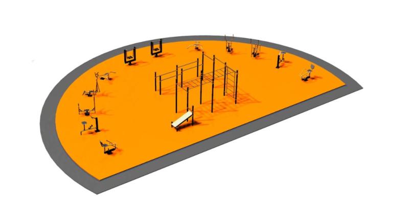 Дизайн проект спортплощадки Полукруглая в Сыктывкаре