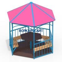 Беседка со столом, лавками и полом МАФ 4123 в Сыктывкаре