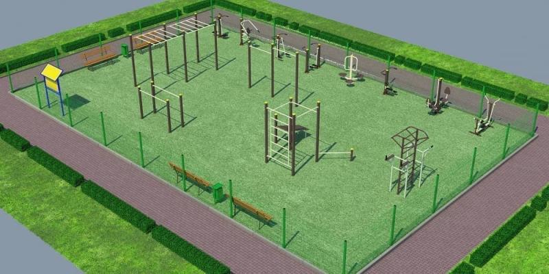 Проект спортивной воркаут площадки с уличными тренажерами - 1467400 рублей в Сыктывкаре