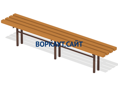 Двухметровая лавочка без спинки 2 м МАФ 1602 в Сыктывкаре