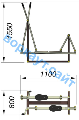Уличный тренажер "Лыжник" УТ 008 в Сыктывкаре