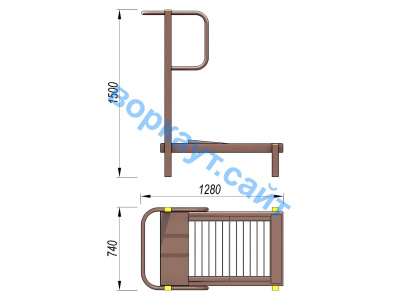 Уличный тренажер Беговая дорожка УТ 009 в Сыктывкаре