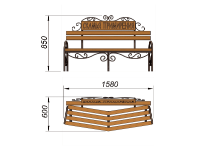 Скамья примирения МАФ 1610 в Сыктывкаре