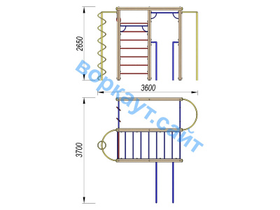 Детский спортивный комплекс Гимнастический ДСК 3107 в Сыктывкаре