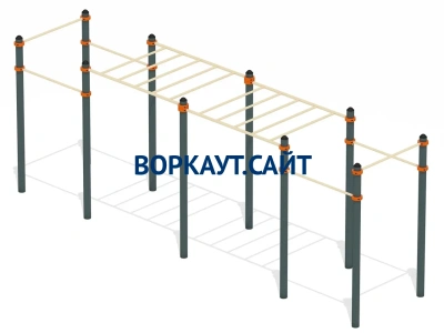 Воркаут рукоход с турниками ВС-23 в Сыктывкаре