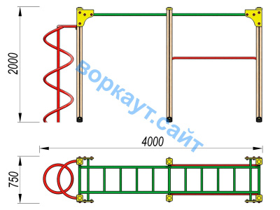 Детский спортивный комплекс ДСК 3104 в Сыктывкаре