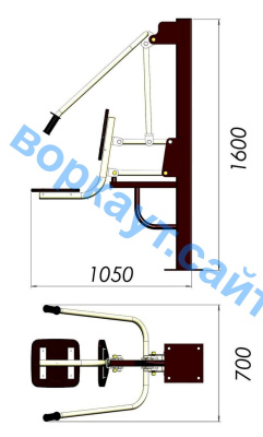 Уличный тренажер "Жим от груди" УТ 002 в Сыктывкаре