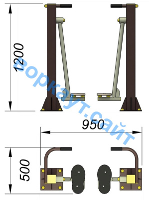 Уличный тренажер "Ходьба в пространстве" УТ 005 в Сыктывкаре