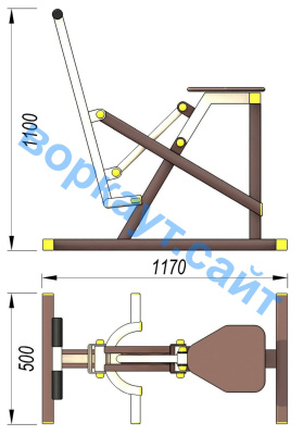 Уличный тренажер "Наездник " УТ 006 в Сыктывкаре