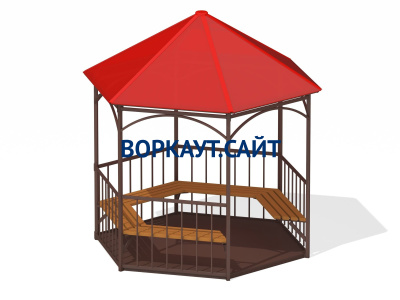 Беседка с лавками и полом МАФ 4122 в Сыктывкаре