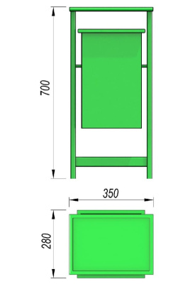 Урна с крышкой МАФ 1631 в Сыктывкаре