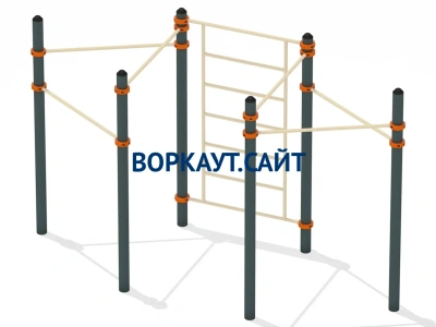 Воркаут турник разноуровневый с шведской стенкой ВС-25 в Сыктывкаре