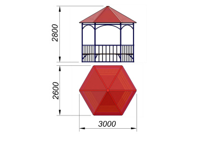 Беседка с лавками МАФ 4120 в Сыктывкаре
