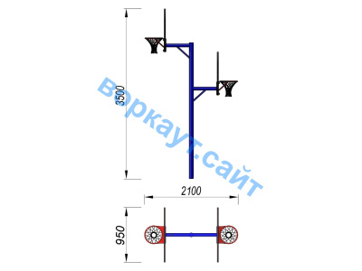 Баскетбольный щит двойной СИО 3511 в Сыктывкаре